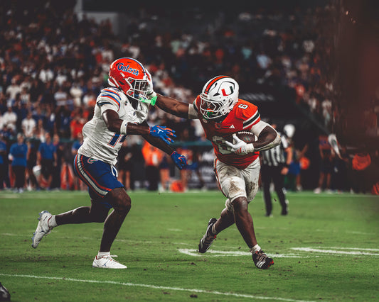 University of Miami Miami Hurricanes Student-Athlete #6 CharMar Brown 8" x 10" 2025 Florida Game  Autographed Photo