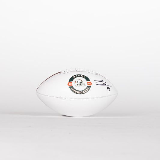 Baden Sports Miami Hurricanes Student Athlete #9 Malik Bryant Autographed White Full Size Football