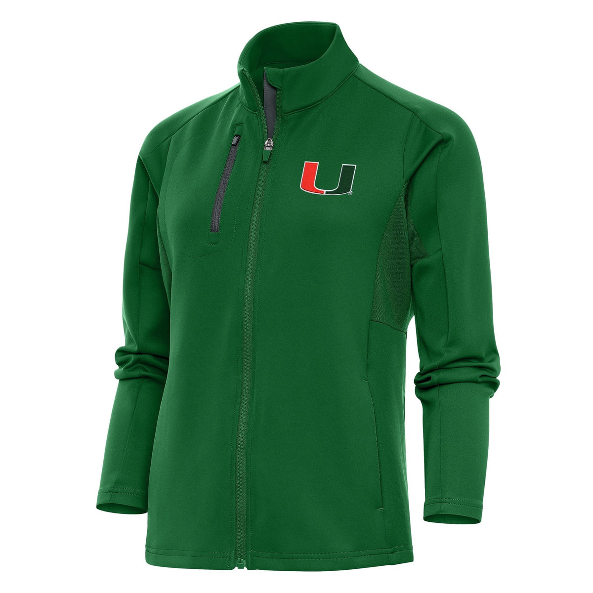 Antigua University of Miami Women&#39;s Generation Green 1/2 Zip