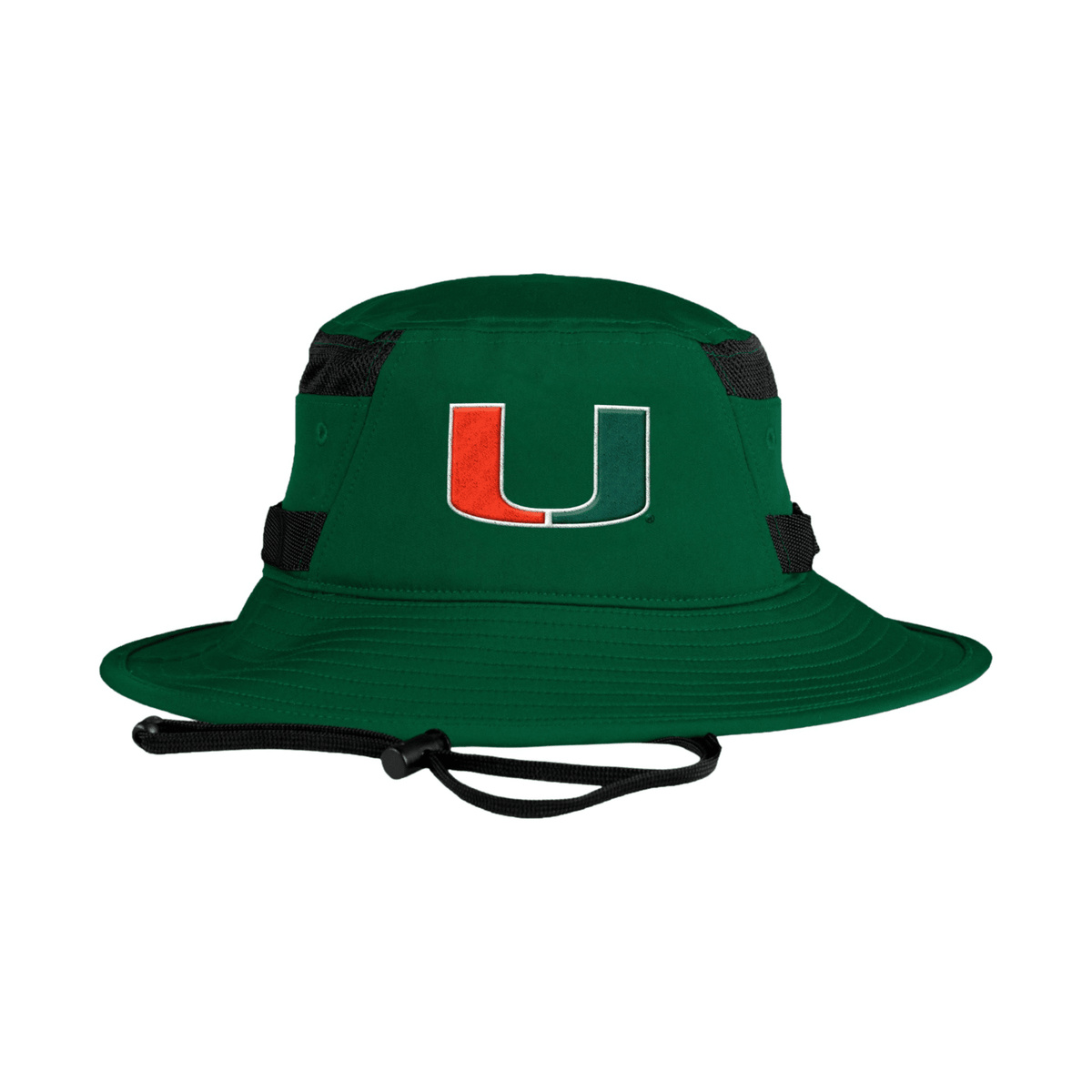 Adidas University of Miami Green Bucket Hat