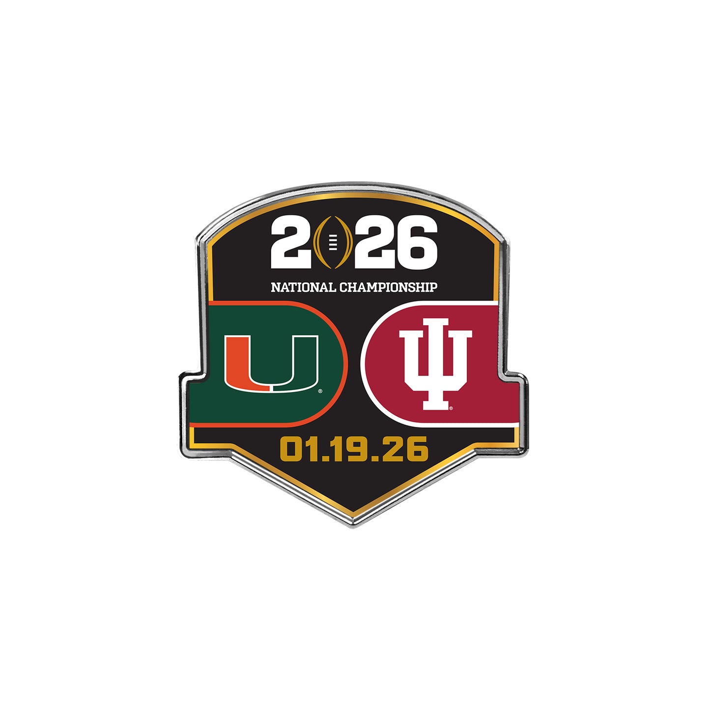 Aminco Miami Hurricanes 2026 National Championship Matchup Pin