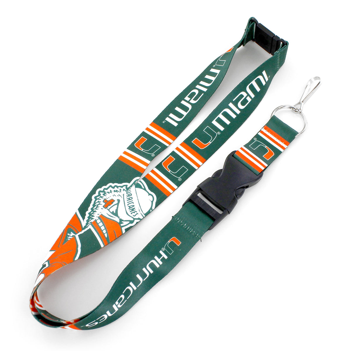 Aminco University of Miami Green Mascot Lanyard