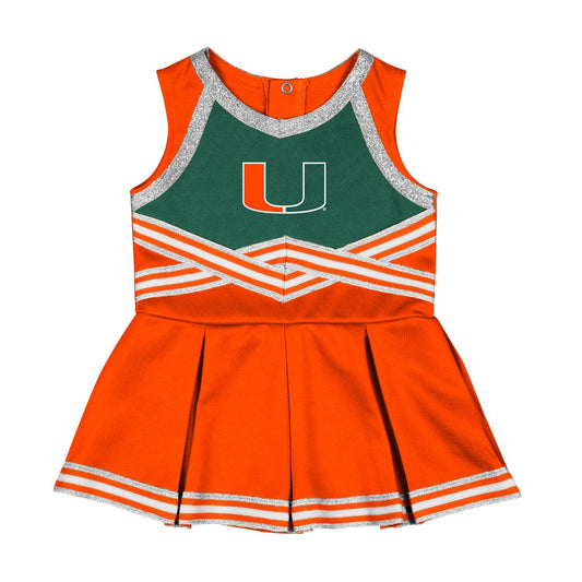 Colosseum Miami Hurricanes Infant Orange Lollipop Park Cheer Dress