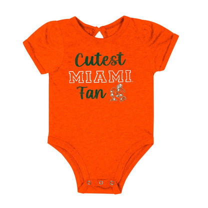 Colosseum Miami Hurricanes Infant Orange Muffin Onesie