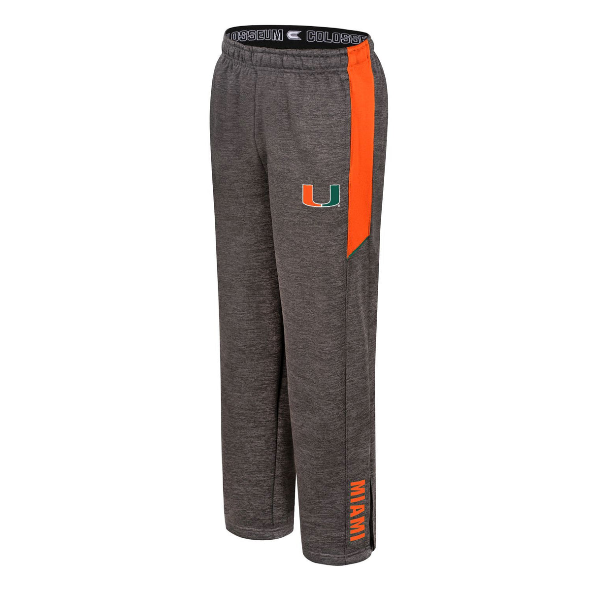 Colosseum Miami Hurricanes Youth Grey Bandit Pants