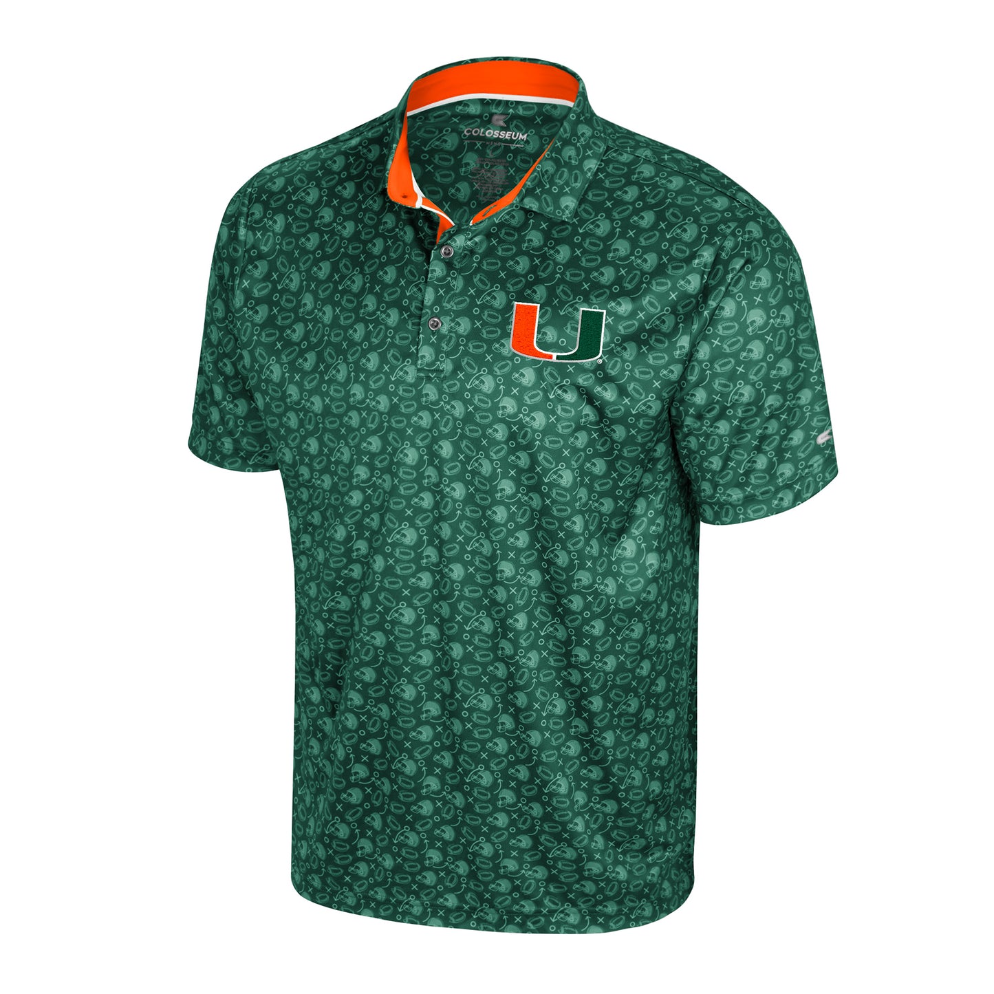 Colosseum Miami Hurricanes Green Game Play Polo