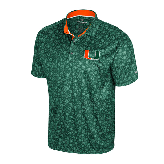 Colosseum Miami Hurricanes Green Game Play Polo