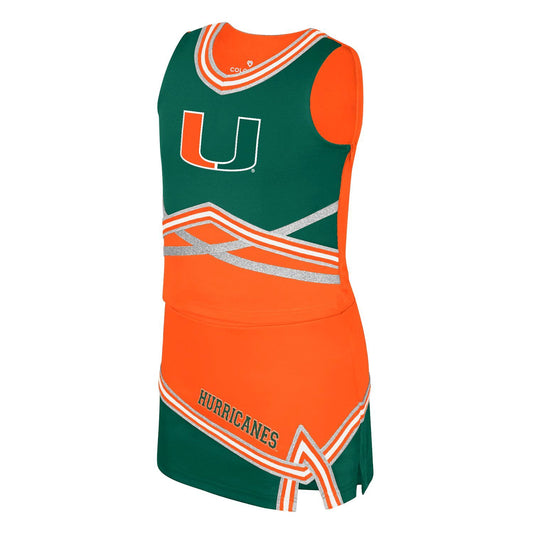 Colosseum Miami Hurricanes Youth Orange Lollipop Park Cheer Set