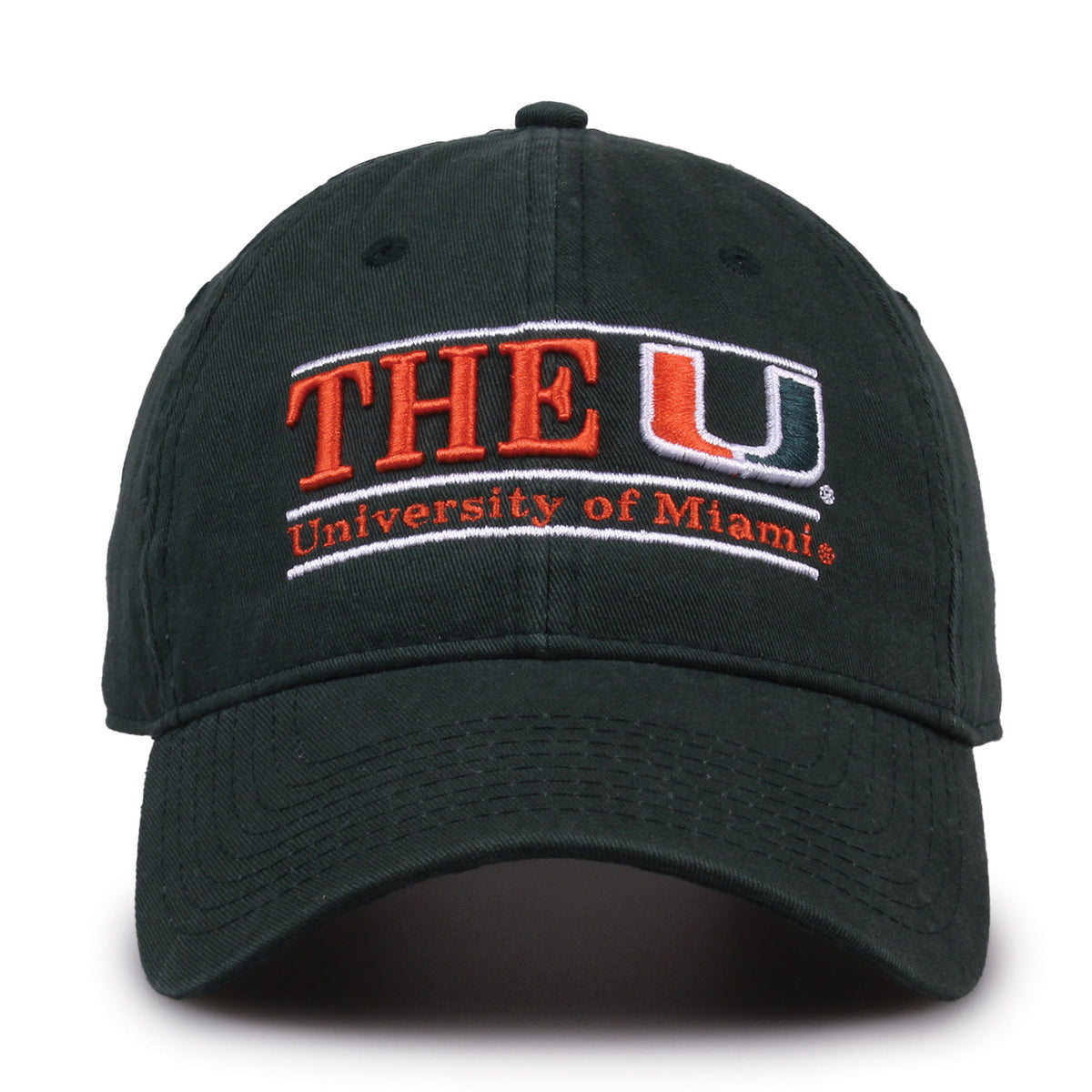 The Game-University of Miami &#39;The U&#39; Bar Design Adjustable Green Twill Cap