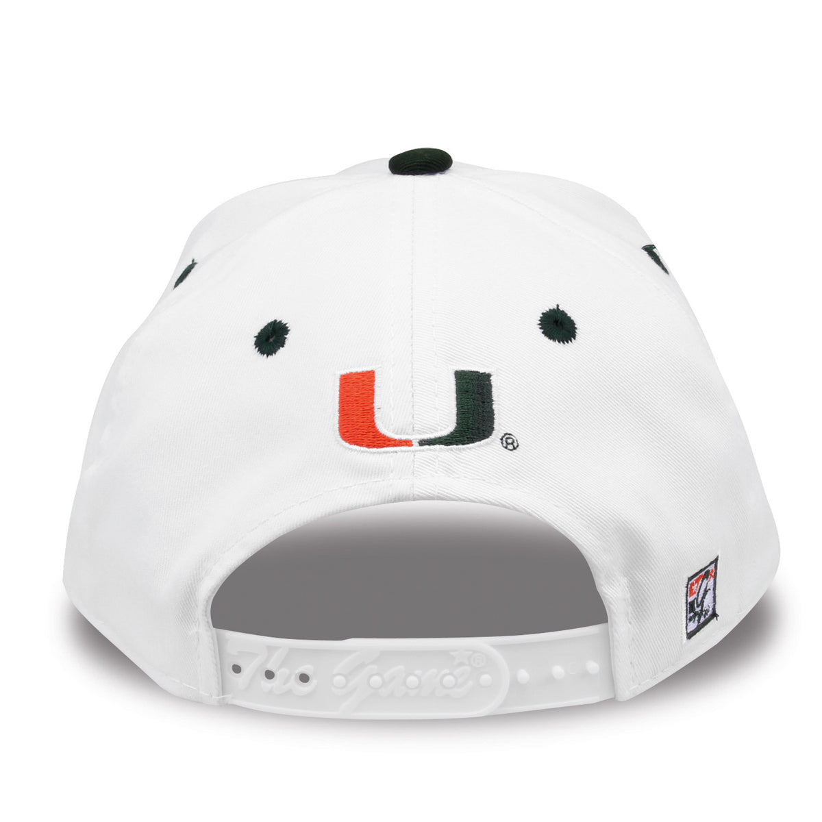 The Game-University of Miami &#39;The U&#39; Bar Design Adjustable White Hat