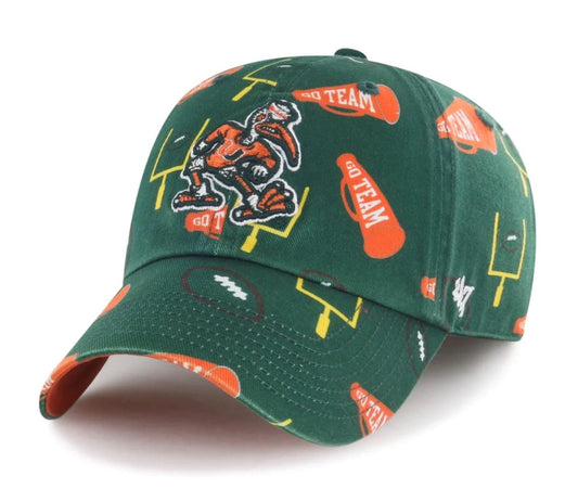 '47 Brand Miami Hurricanes Green Stomping Ground Youth Adjustable Hat