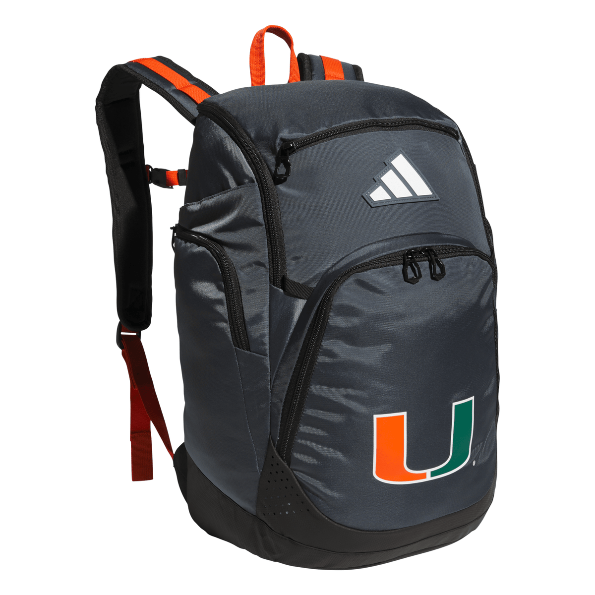 adidas Miami Hurricanes 5 Star Team 2 Grey Backpack