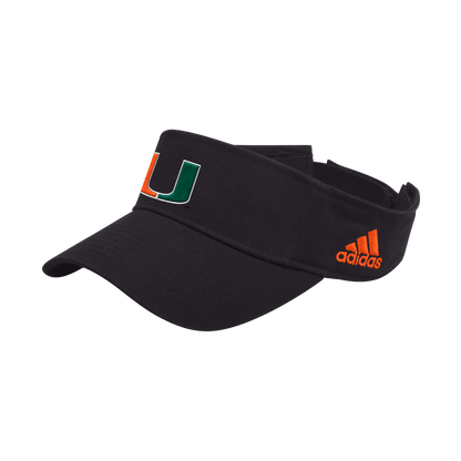 adidas Miami Hurricanes U Black Visor