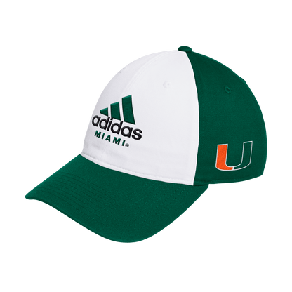 adidas Miami Hurricanes Green Adjustable Slouch Hat