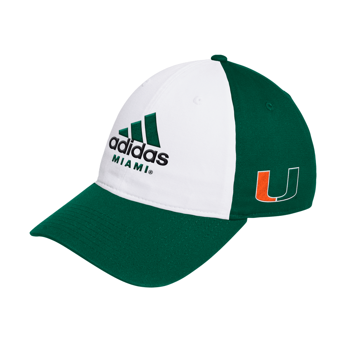 adidas Miami Hurricanes Green Adjustable Slouch Hat