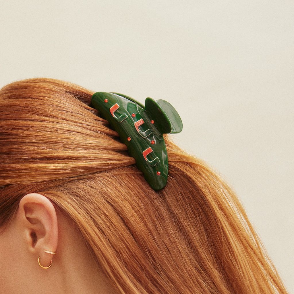 BaubleBar Miami Hurricanes Green Hair Claw Clip