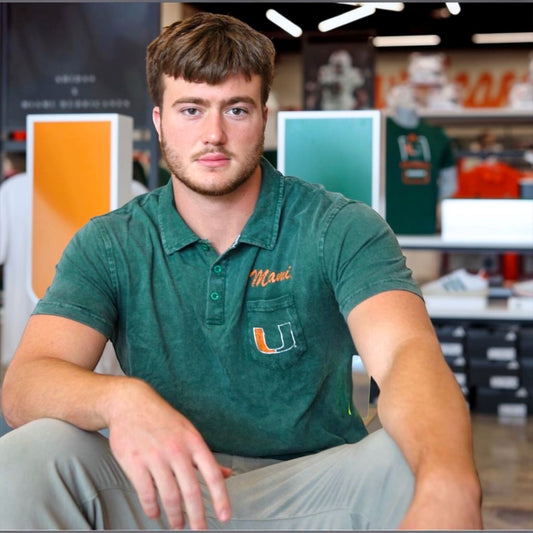 Colosseum Miami Hurricanes Green Wailea Pocket Polo