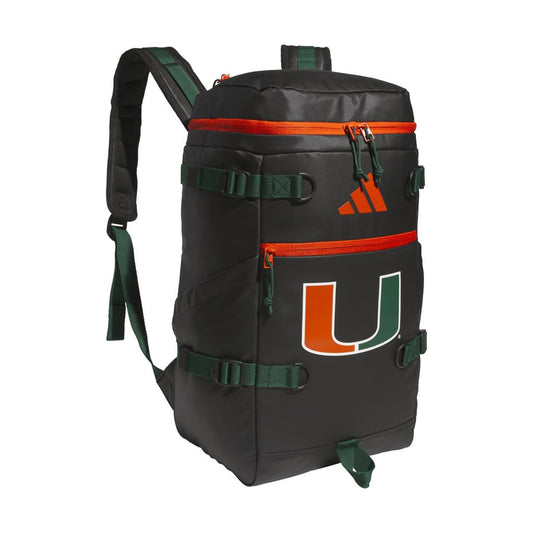 adidas Miami Hurricanes Black Team U Backpack