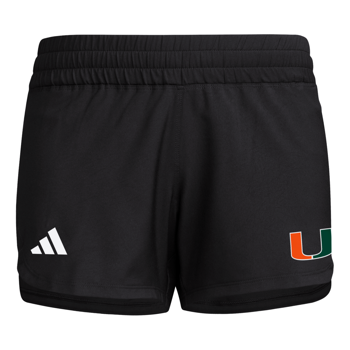 adidas Miami Hurricanes Women&#39;s Black 3&quot; DT4 Performance Shorts