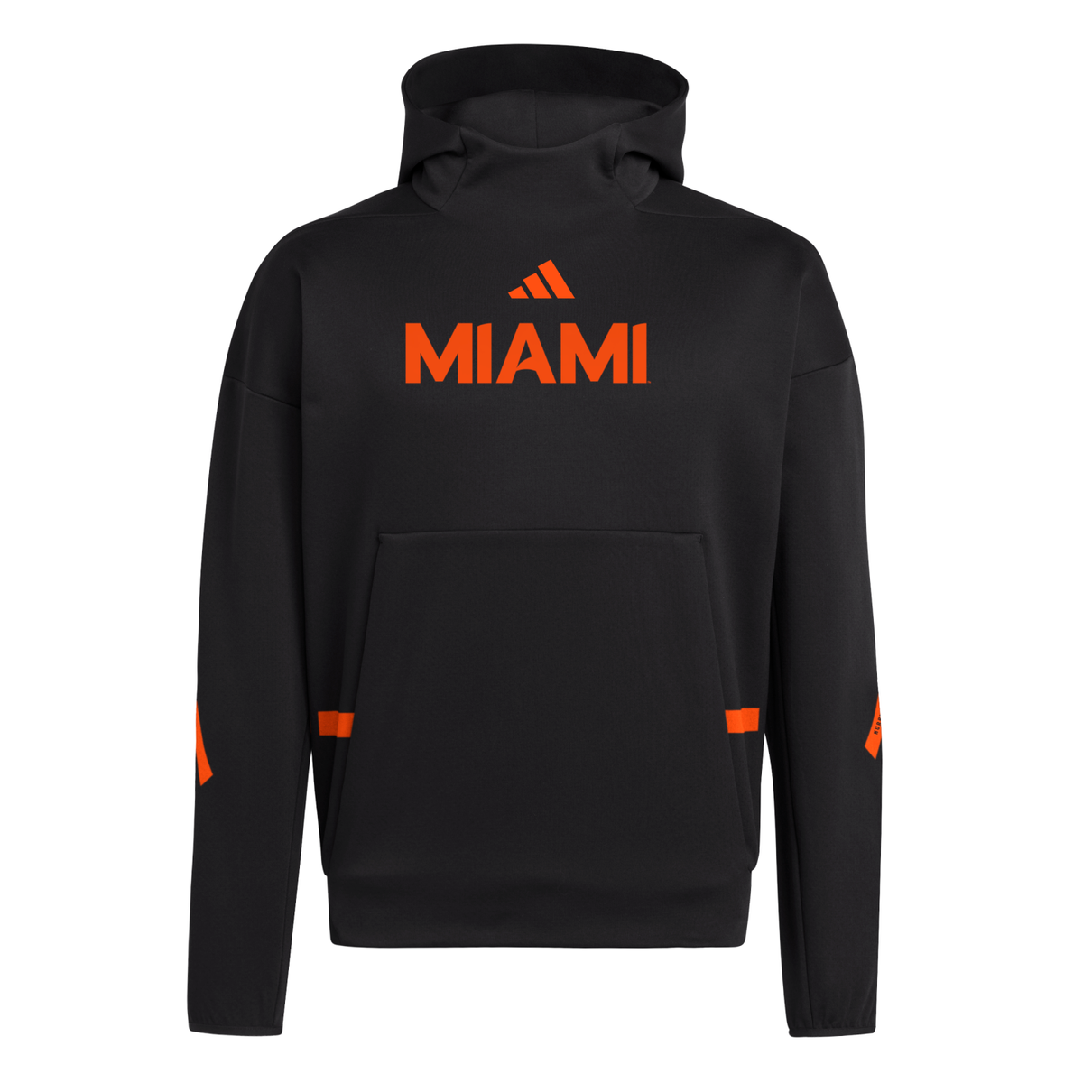 adidas Miami Hurricanes Black Hooded Performance Sweatshirt