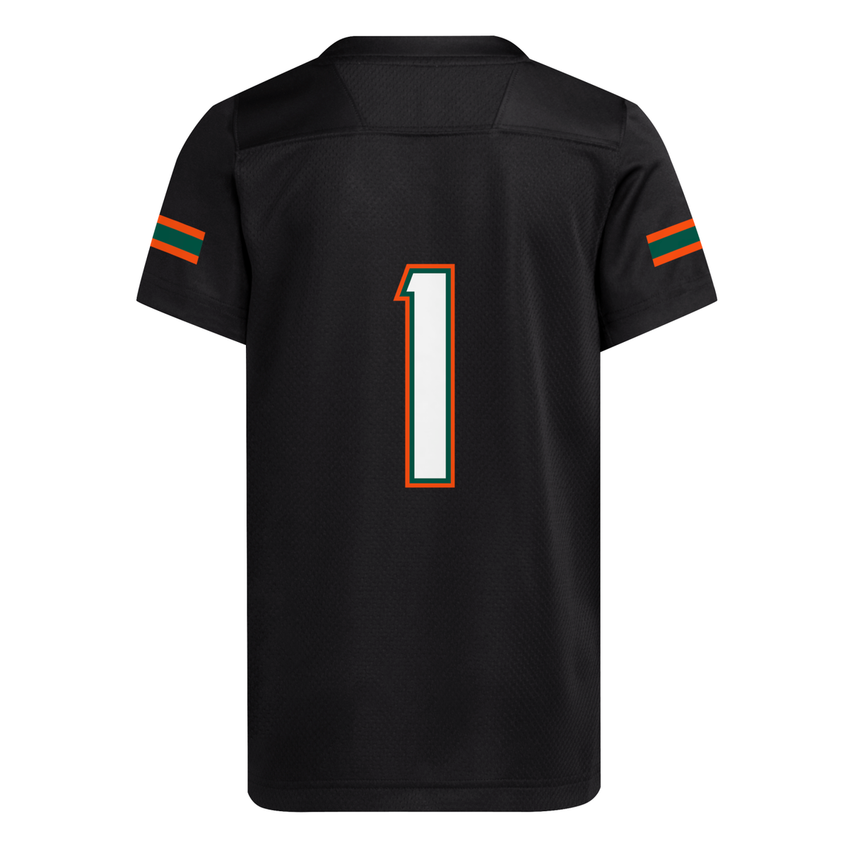 adidas Miami Hurricanes Youth Black  #1 Replica Football Jersey