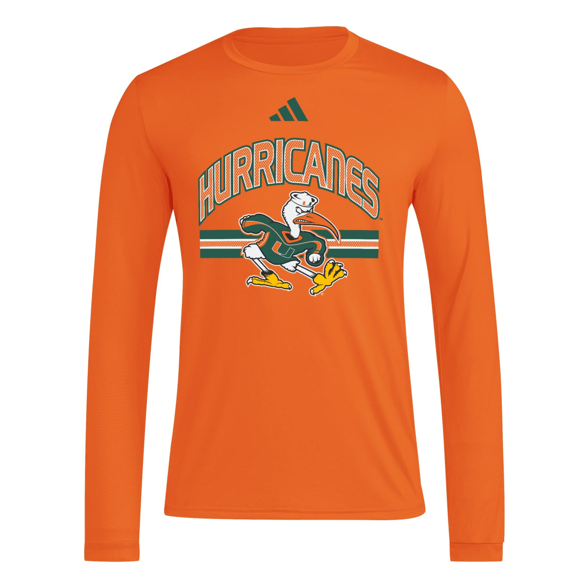 adidas Miami Hurricanes Orange 2001 Collection Longsleeve Sebastian T-Shirt