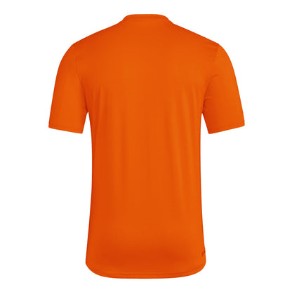 adidas Miami Hurricanes Men's Orange Pregame Warmup T-Shirt