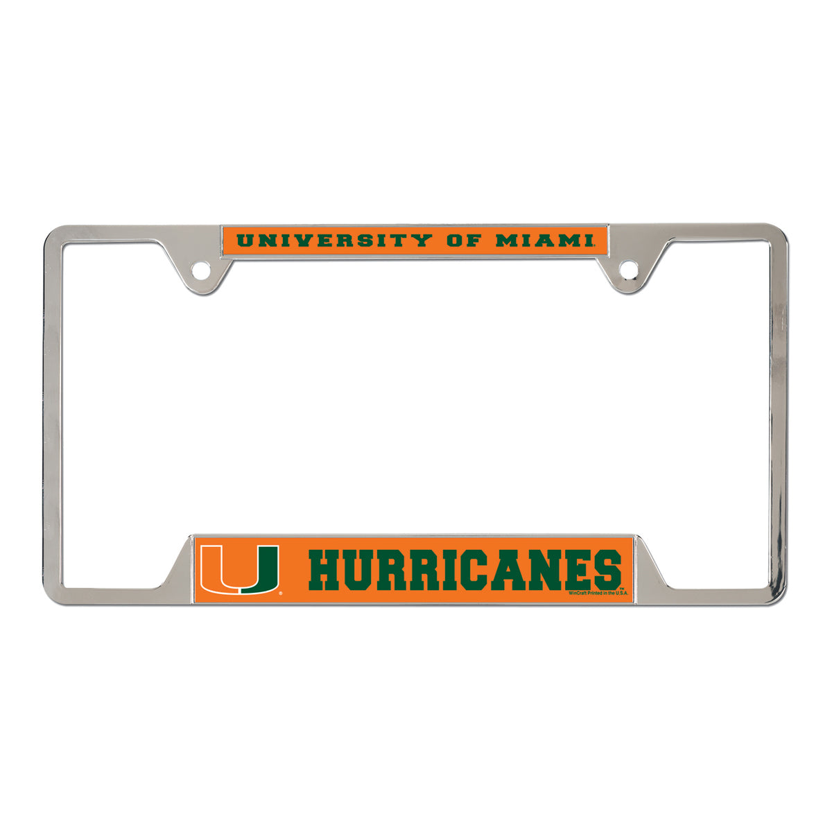 WinCraft University of Miami Orange License Plate Frame