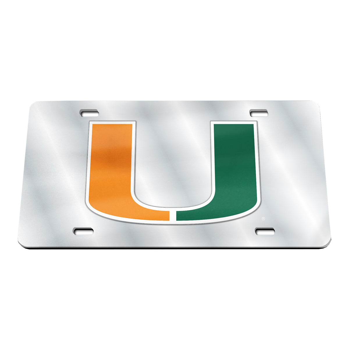 WinCraft University of Miami Silver Logo License Plate