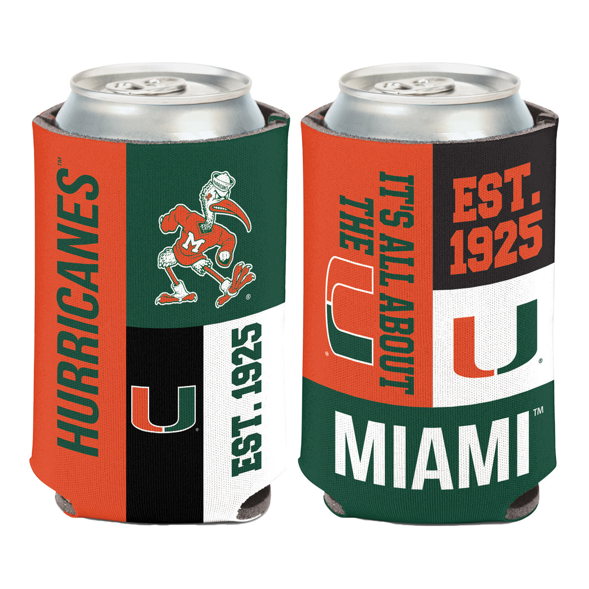 WinCraft Univeristy of Miami Colorblock Can Cooler