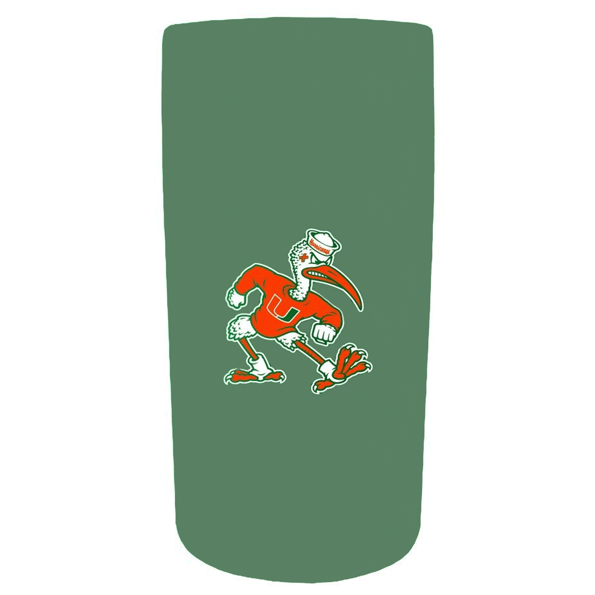 The Fanatic Group Miami Hurricanes Sebastian the Ibis 2.5oz Soft Ceramic Green Shot Glass