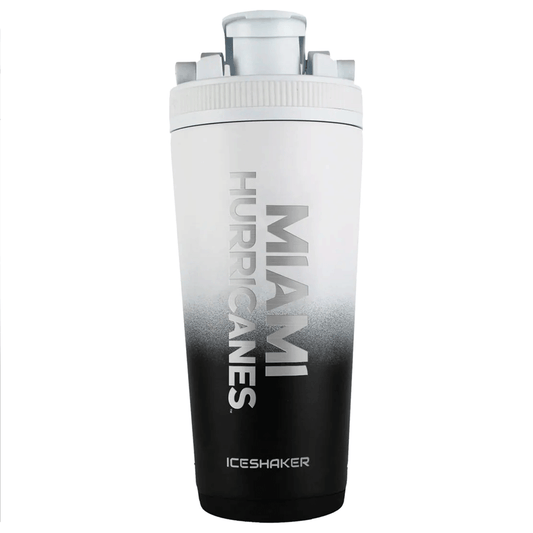 Wincraft Miami Hurricanes Black and White Fade 26 oz Ice Shaker