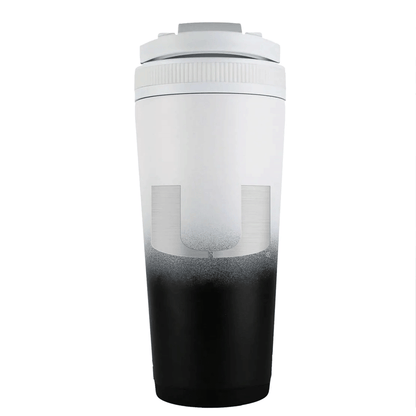 Wincraft Miami Hurricanes Black and White Fade 26 oz Ice Shaker