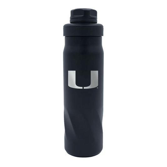 Wincraft Miami Hurricanes Black Morgan Stainless Steel 20 oz Water Bottle