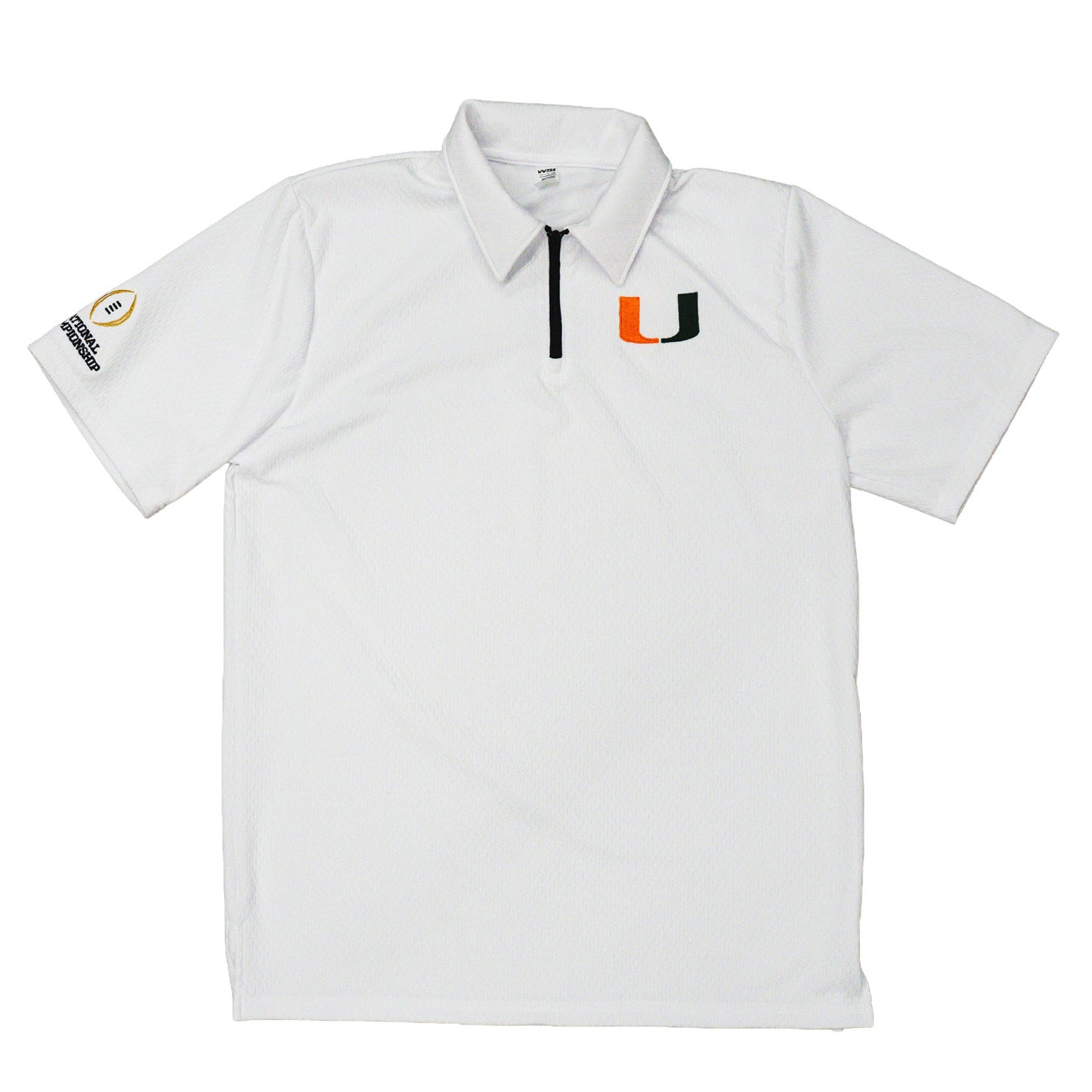 Miami Hurricanes White College Football Playoff National Championship Quarter-Zip Polo