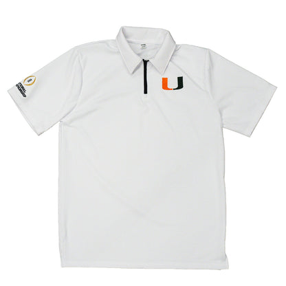 Miami Hurricanes White College Football Playoff National Championship Quarter-Zip Polo