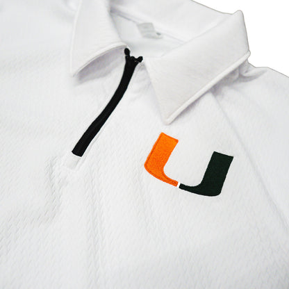 Miami Hurricanes White College Football Playoff National Championship Quarter-Zip Polo