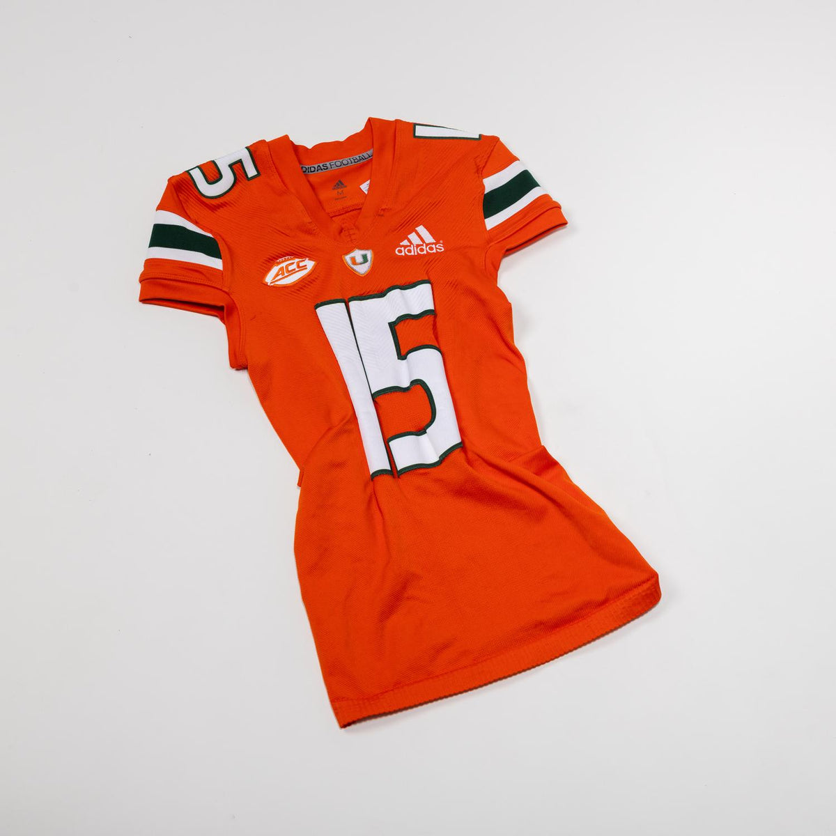 adidas Miami Hurricanes 2024 Student Athlete #15 Markeith Williams  Autographed Orange Game-Worn Football Jersey
