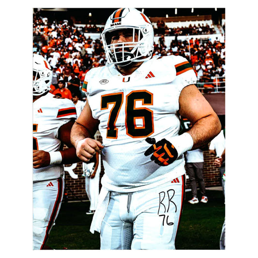 University of Miami Miami Hurricanes Student Athlete #76 Ryan Rodriguez 8"X10" FSU Autographed Photo