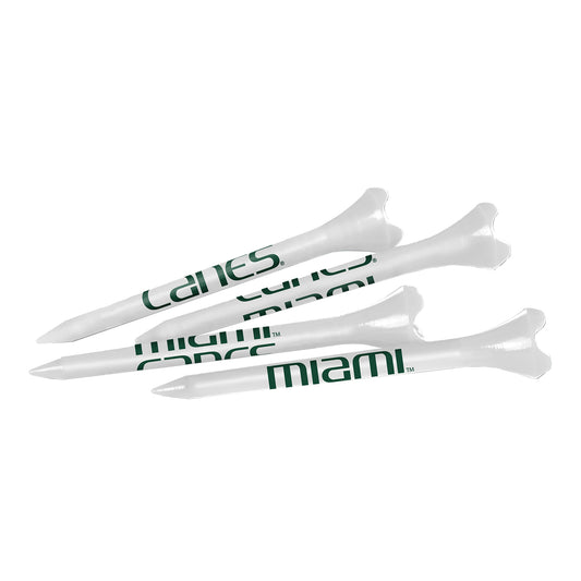 WinCraft Miami Hurricanes White Golf Tees