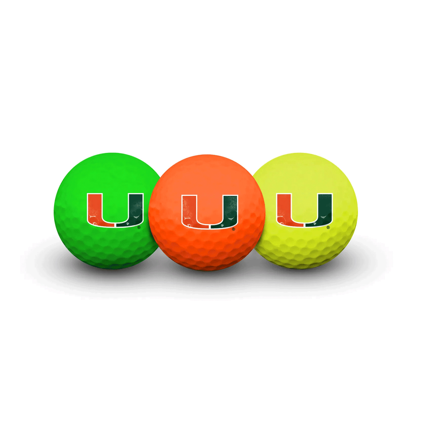 Wincraft Miami Hurricanes Neon 3-Pack Golf Balls