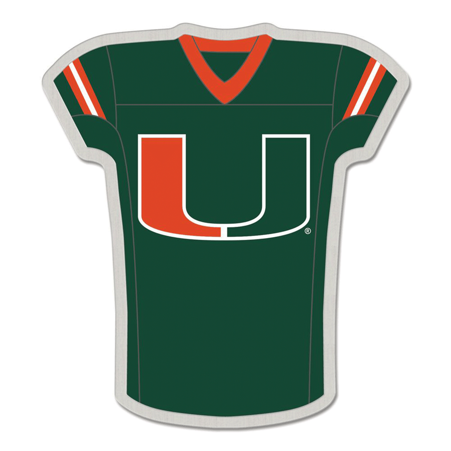 WinCraft Miami Hurricanes Football Jersey Lapel Pin