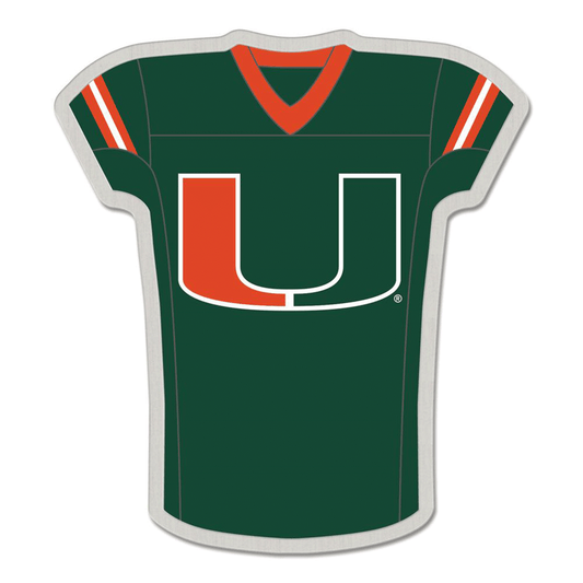 WinCraft Miami Hurricanes Football Jersey Lapel Pin