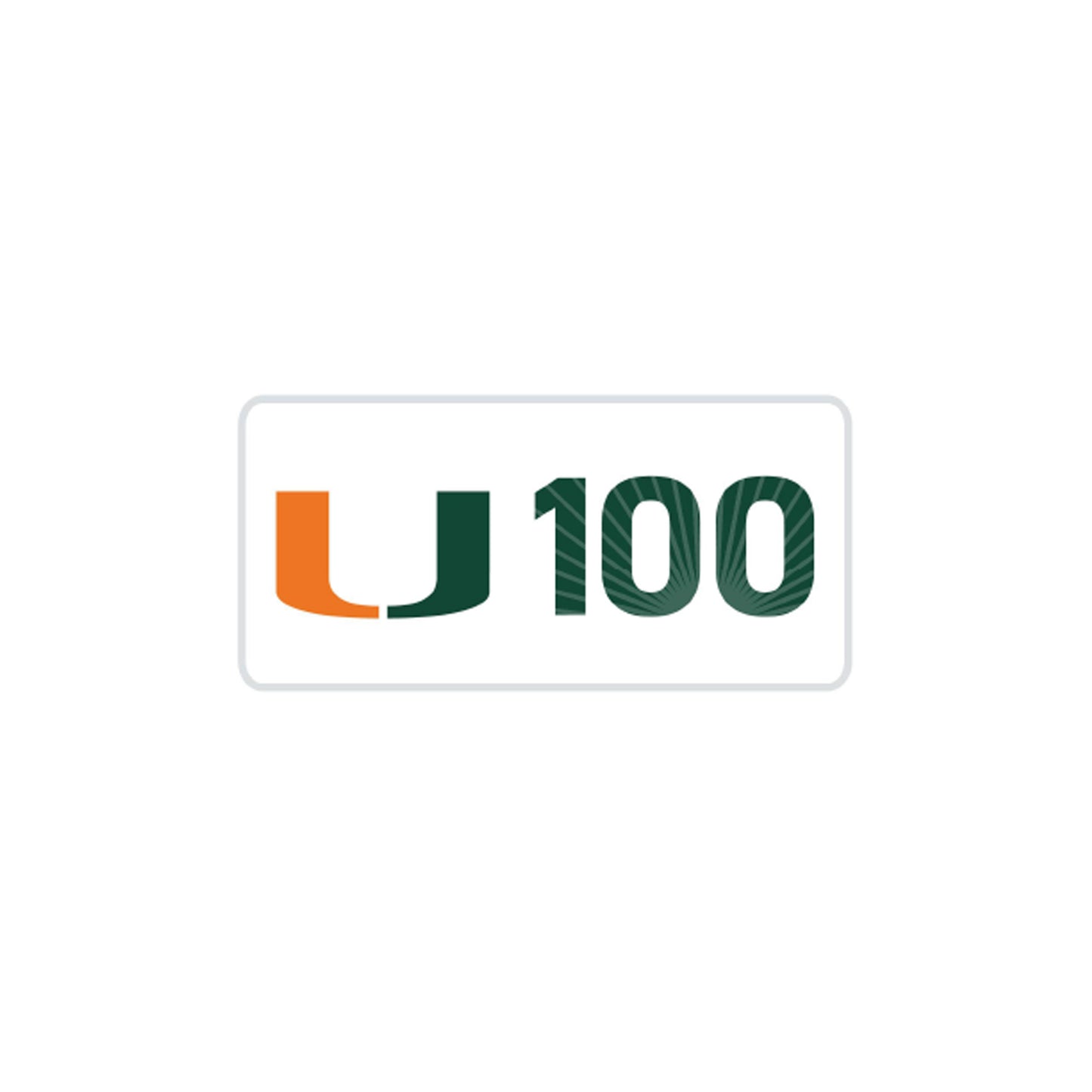 WinCraft Miami Hurricanes White U100 Centennial Logo Lapel Pin