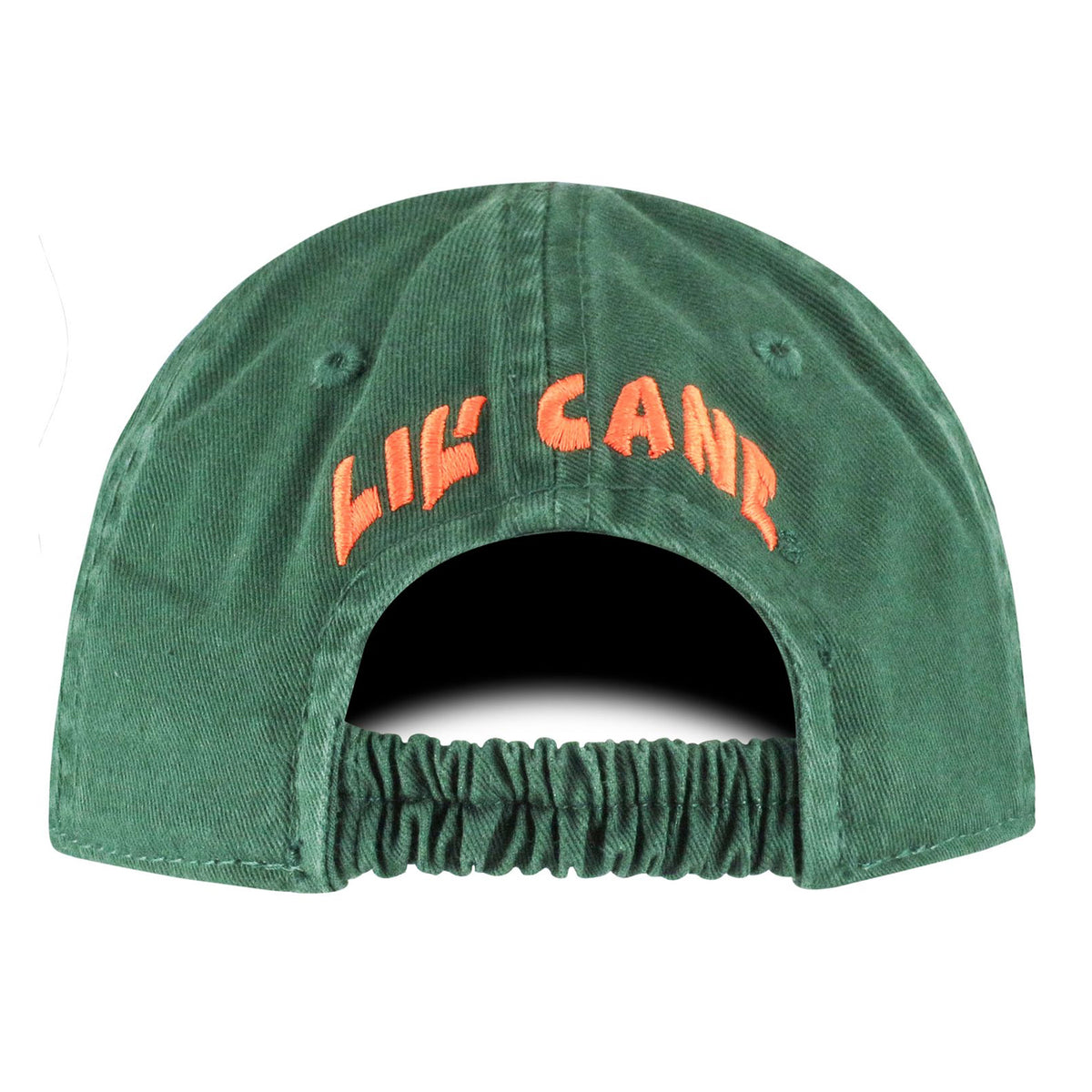 Top of the World Miami Hurricanes Infant Green Lil&#39; Cane U logo Hat - Back View