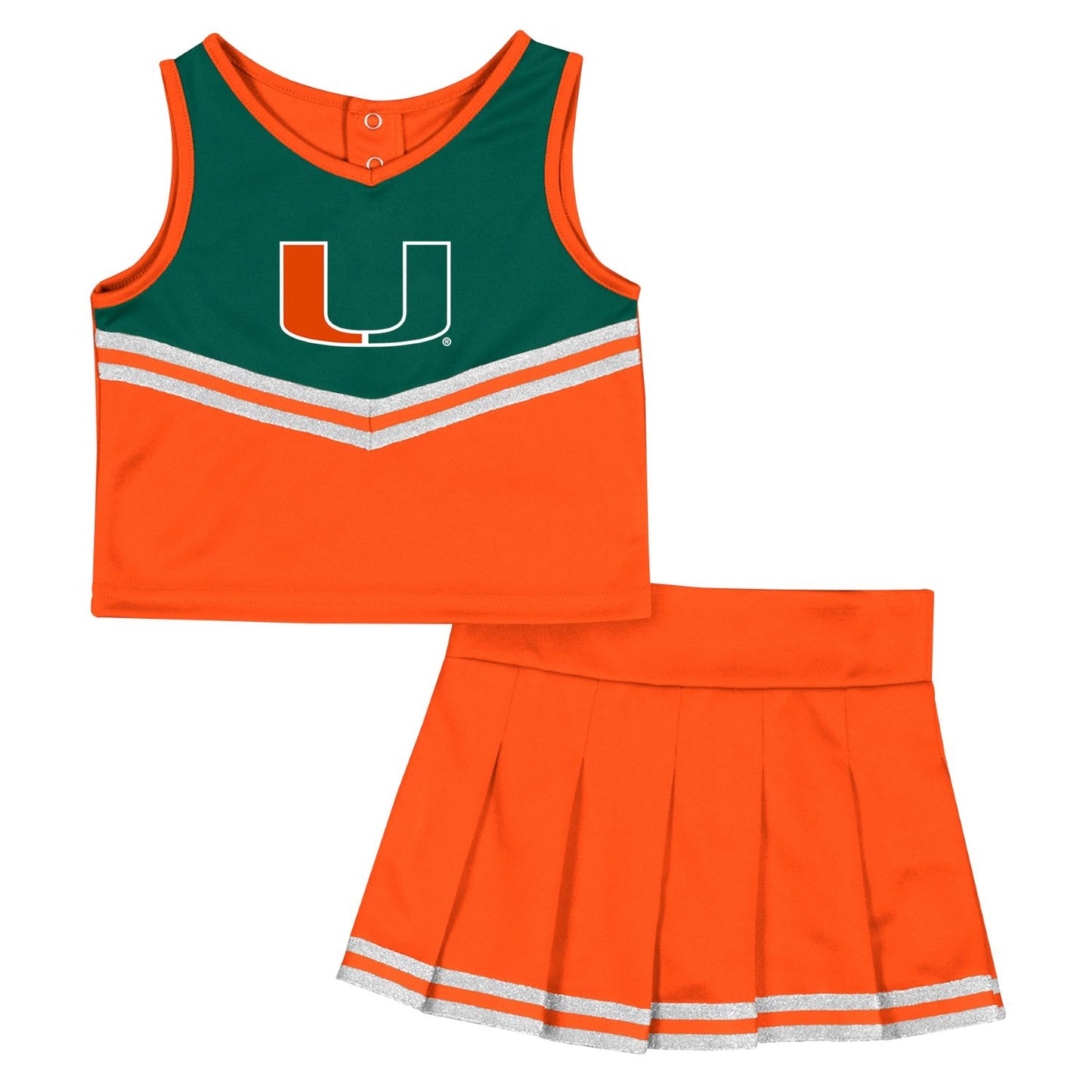 Colosseum Miami Hurricanes Orange Toddler Cheer Set