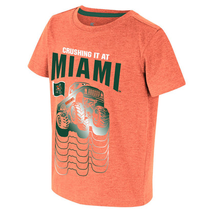 Colosseum Miami Hurricanes Toddler "Crushing it at Miami" Orange T-Shirt