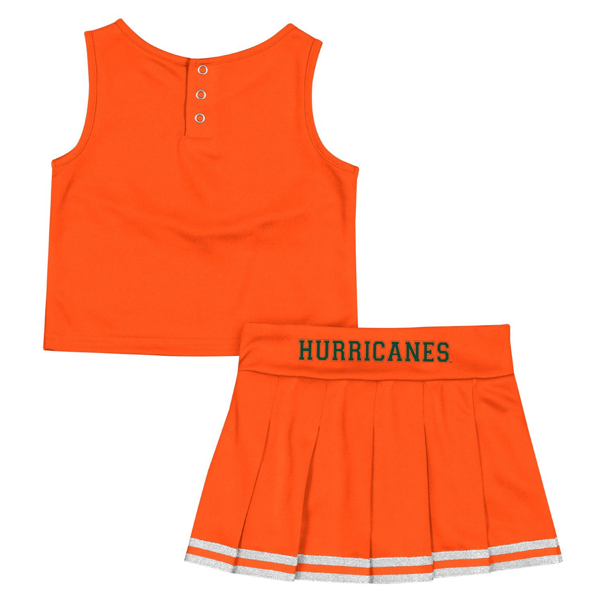 Colosseum Miami Hurricanes Orange Toddler Cheer Set