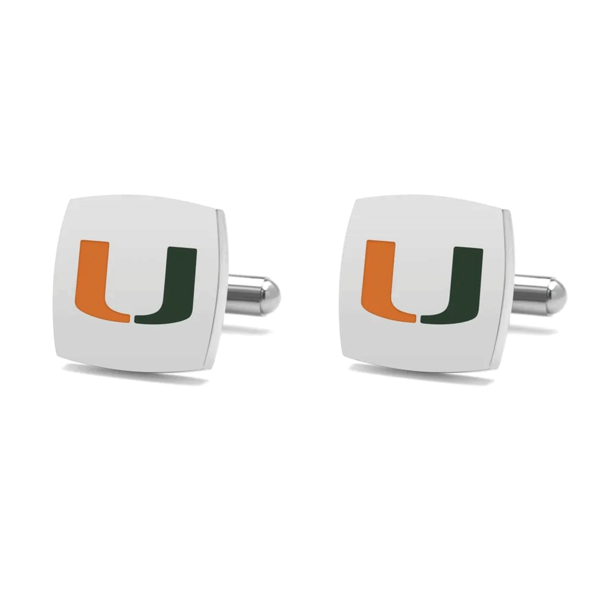 FanDrip Miami Hurricanes U Logo Stainless Steel Cuff Links