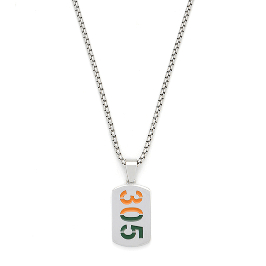 FanDrip Miami Hurricanes 305 Stainless Steel 24" Pendant